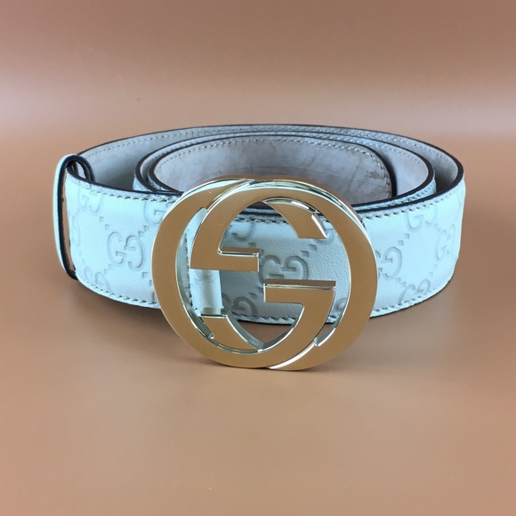 gucci cream belt